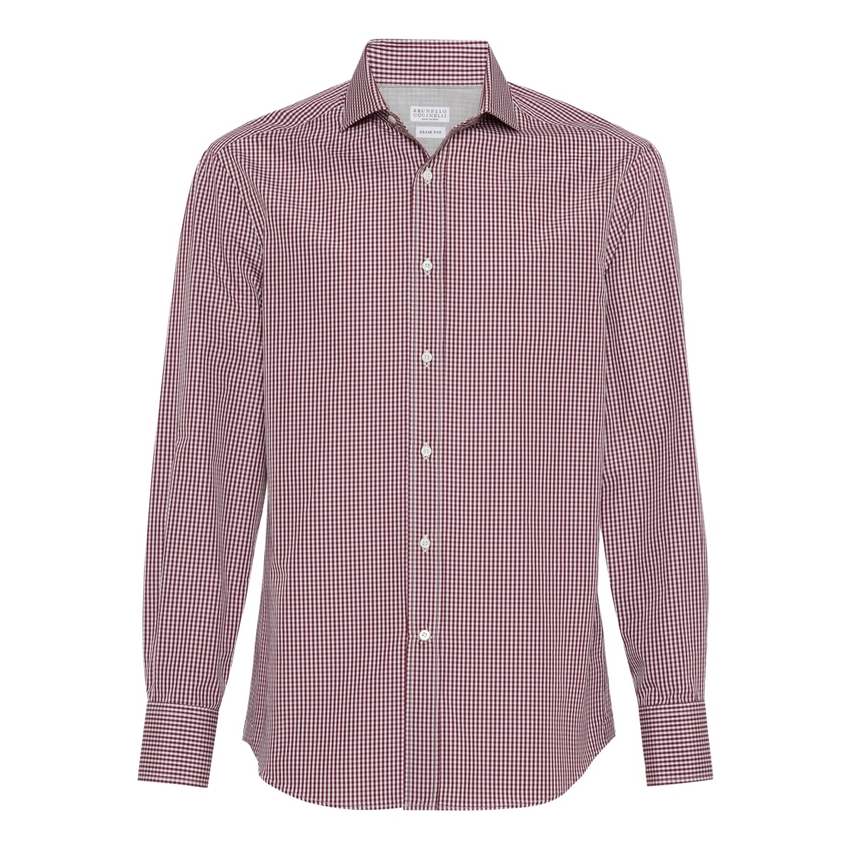 gingham-pattern shirt