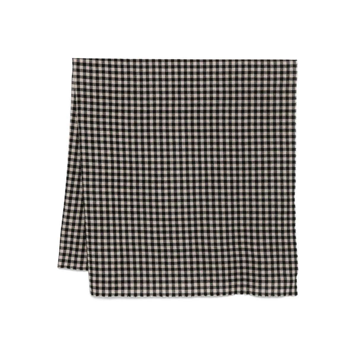 gingham wool scarf