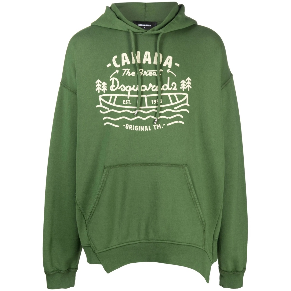 graphic-print cotton hoodie