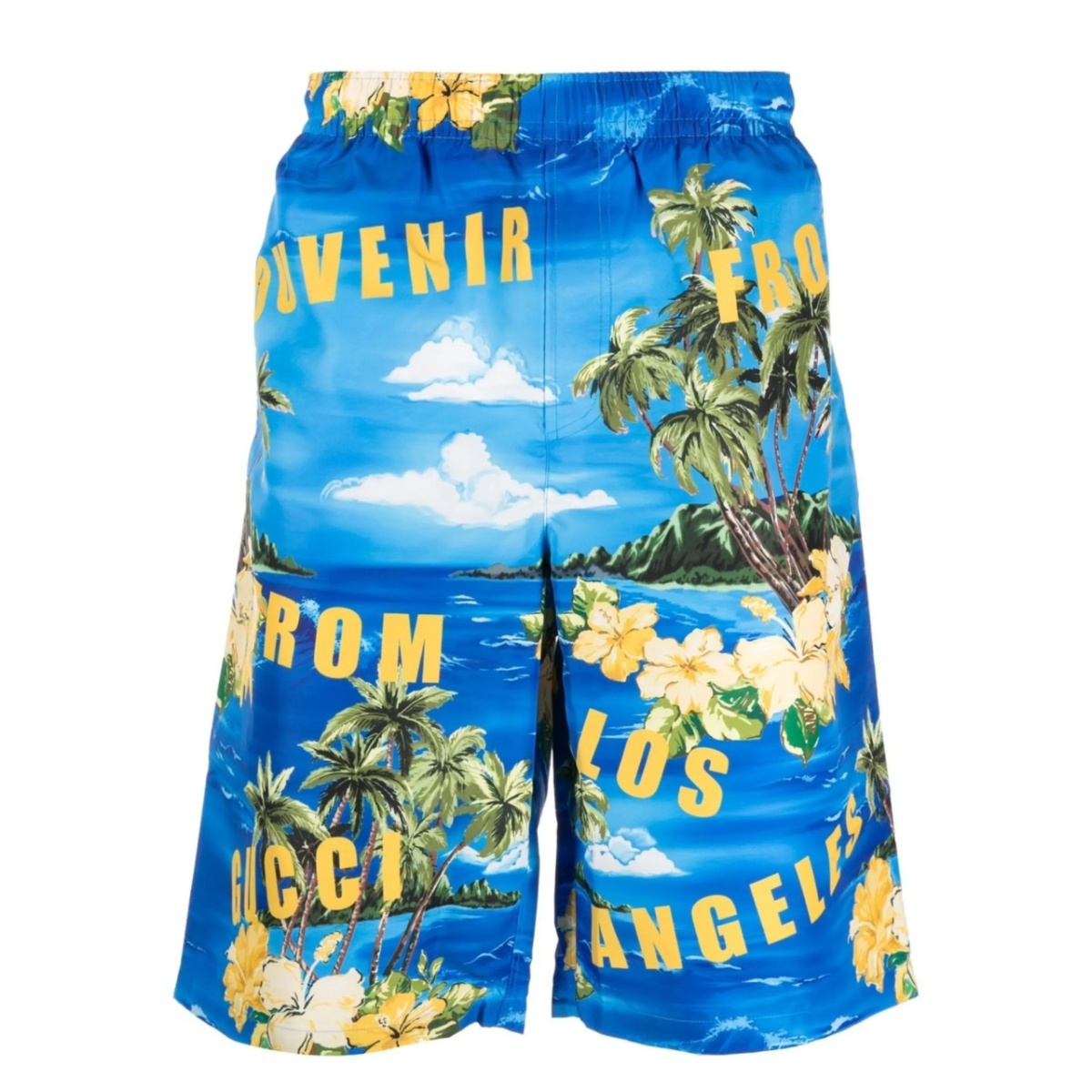 graphic-print swim shorts