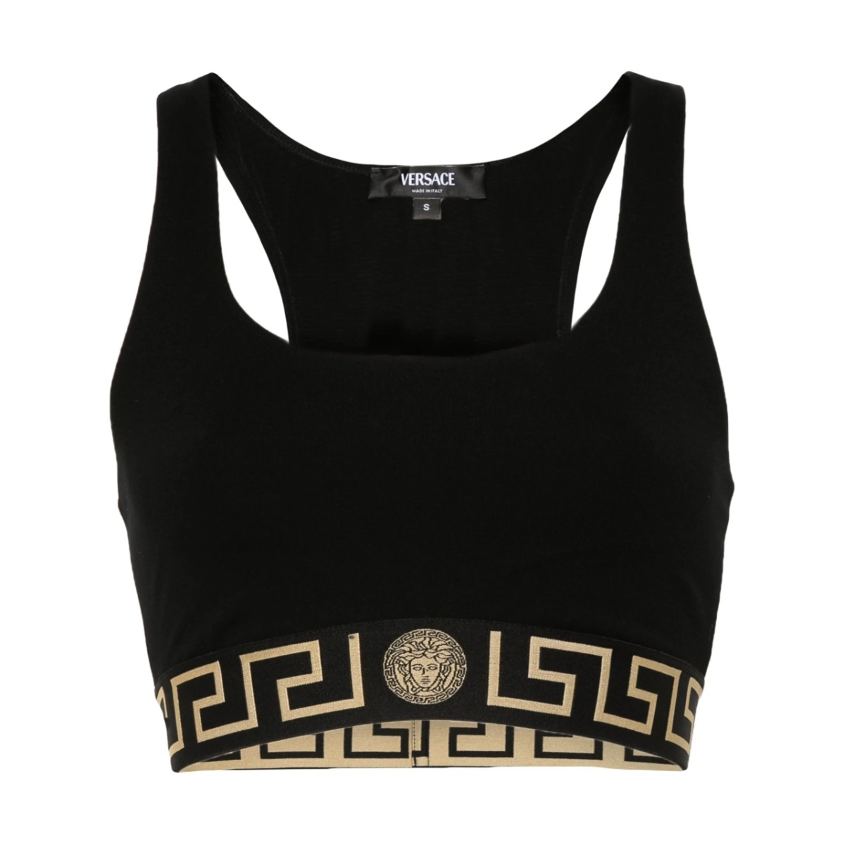 Greca-border crop top