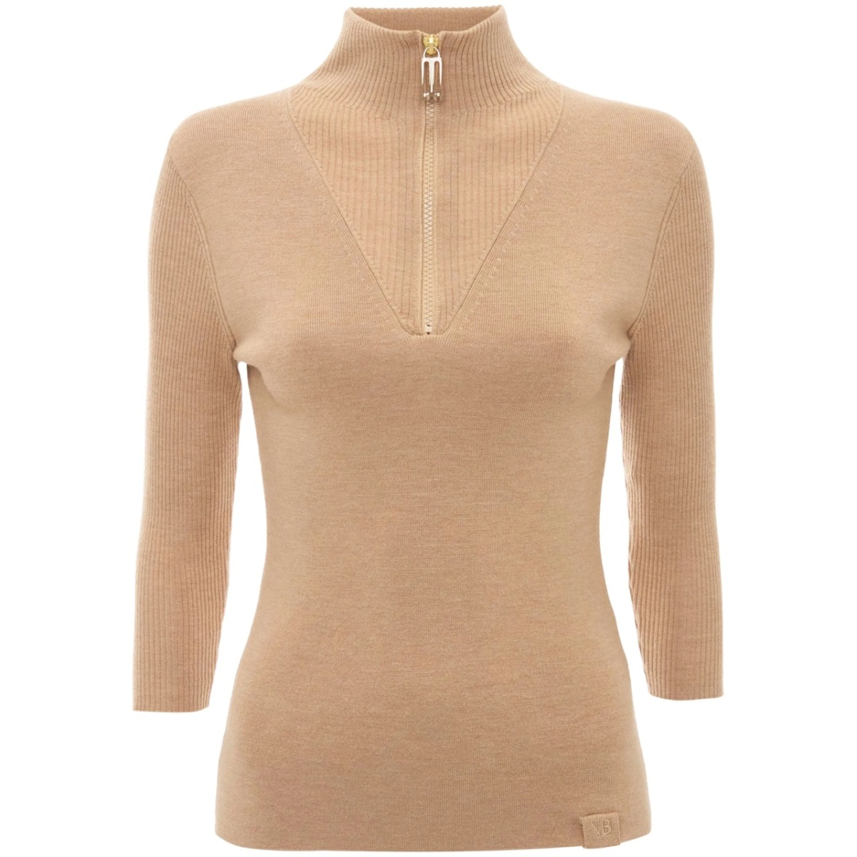half-zip knitted top