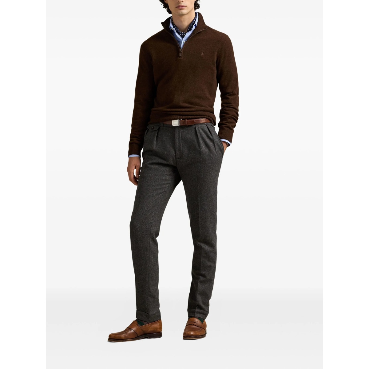 half-zip merino wool pullover - Img 2