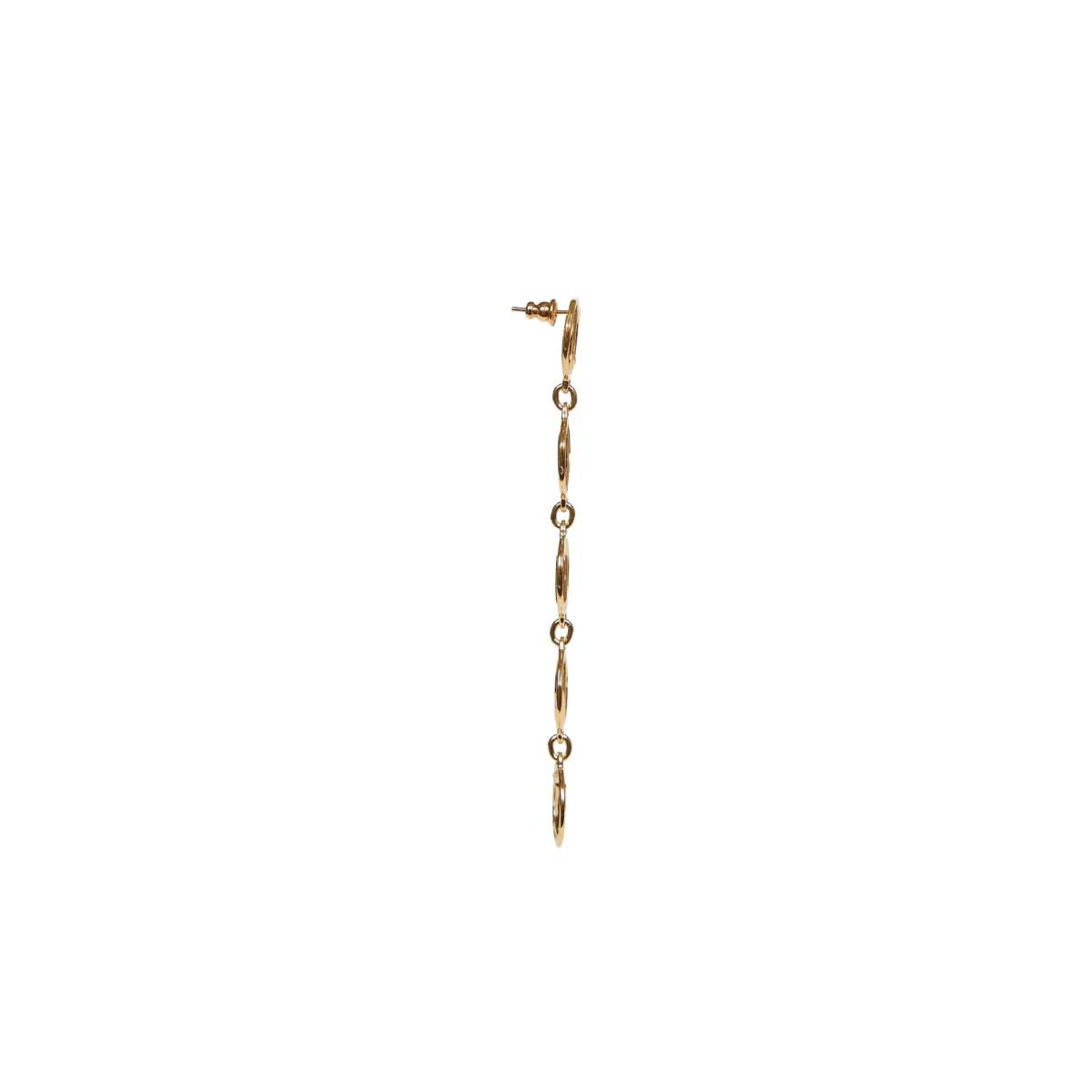 hammered-texture letters earrings - Img 2