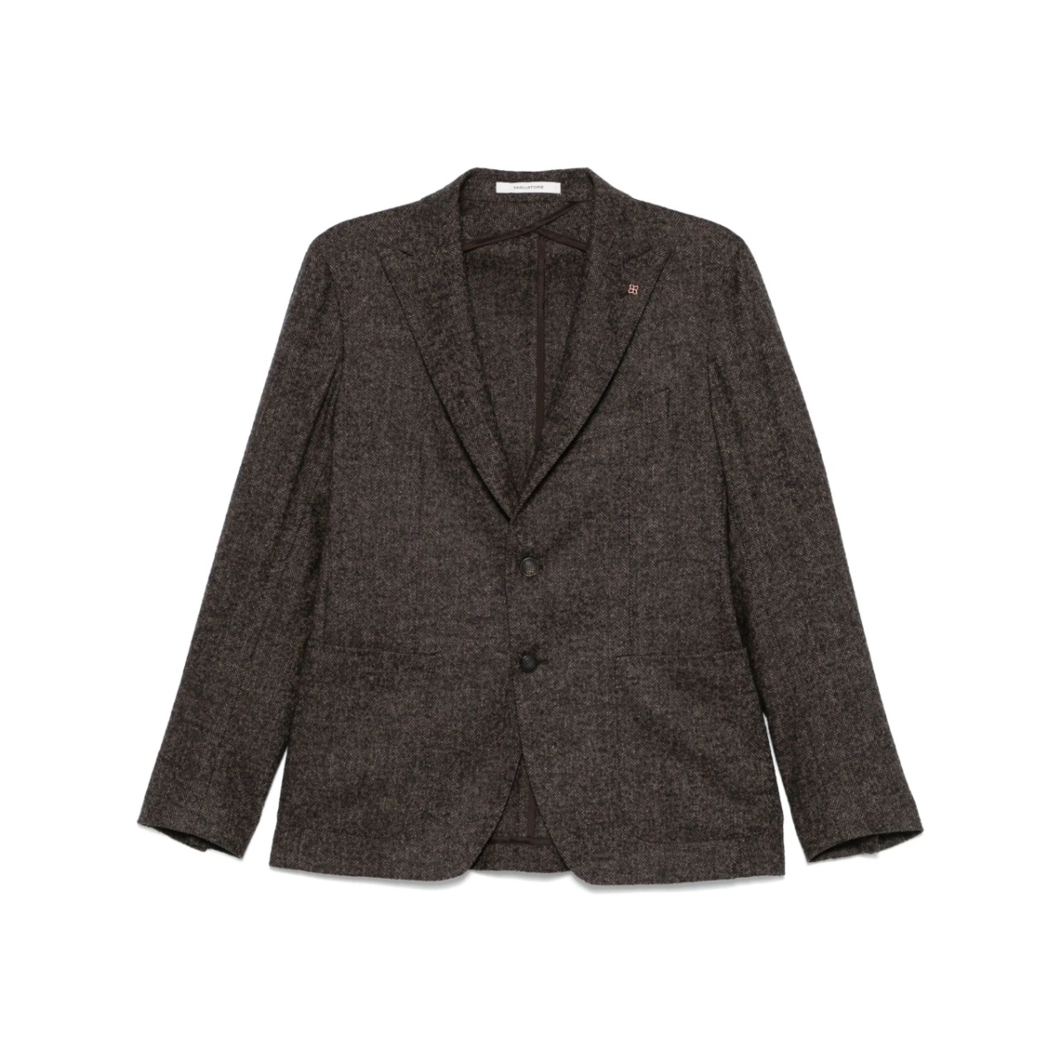 herringbone-pattern blazer