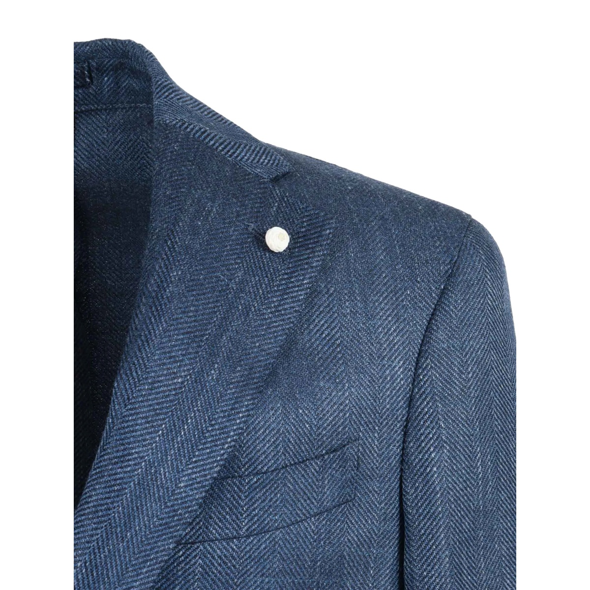herringbone single-breasted blazer - Img 3