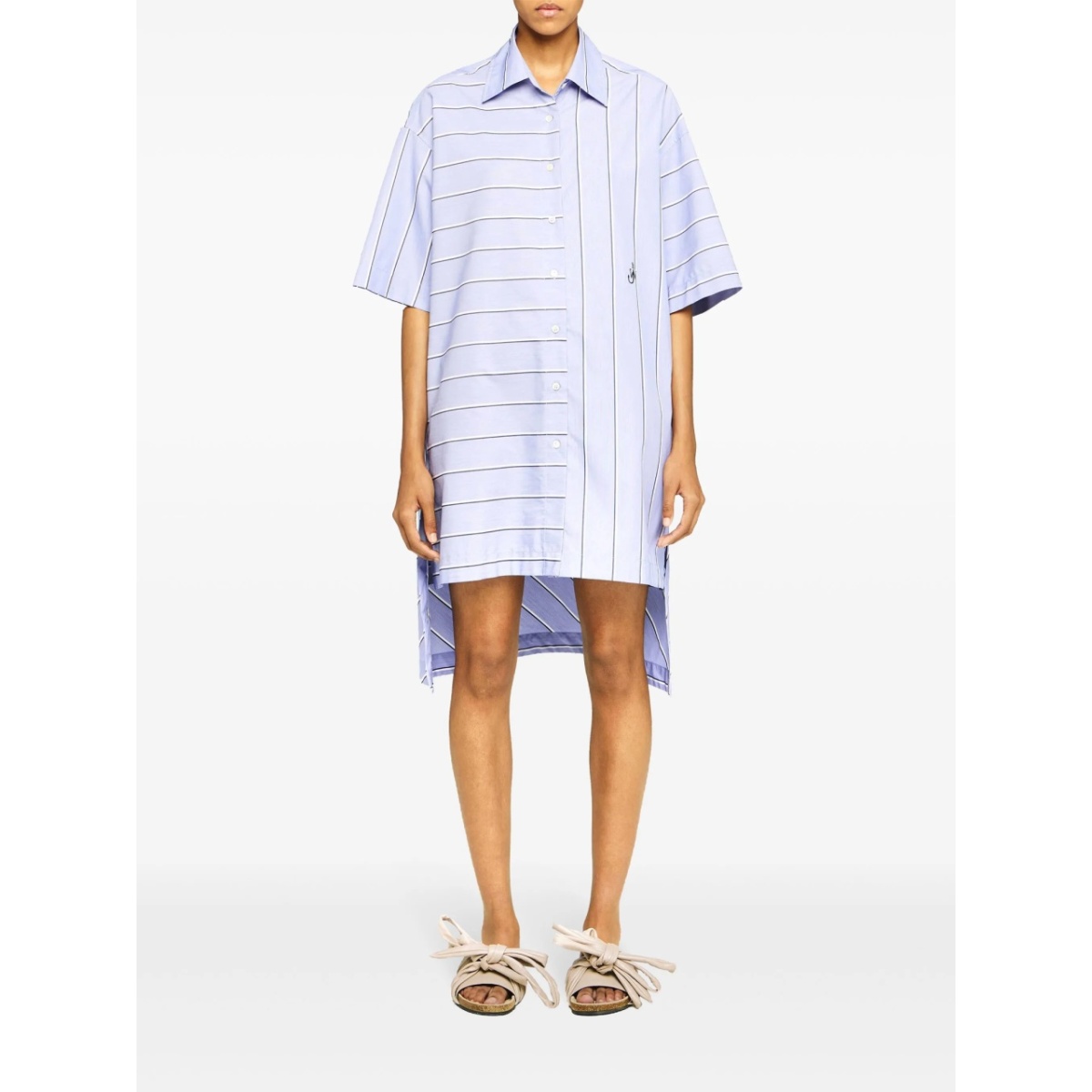 high-low hem shirt dress - Img 2