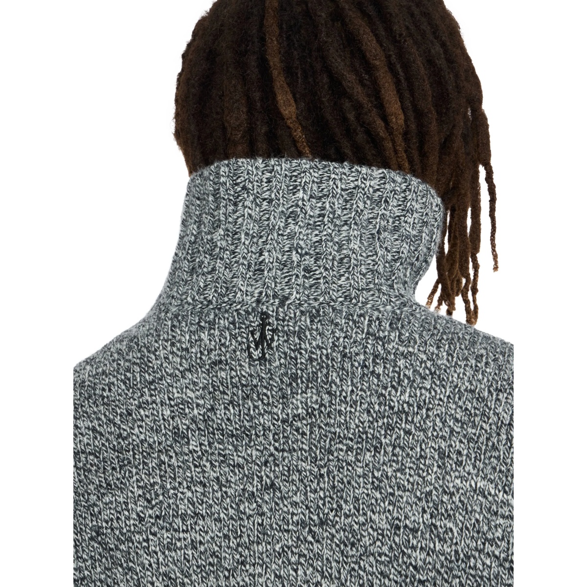 high-neck leather-pocket sweater - Img 5