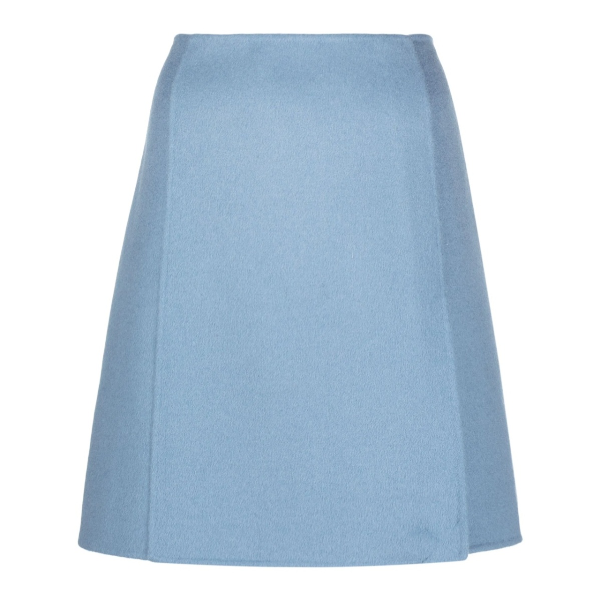 high-waist wool skirt