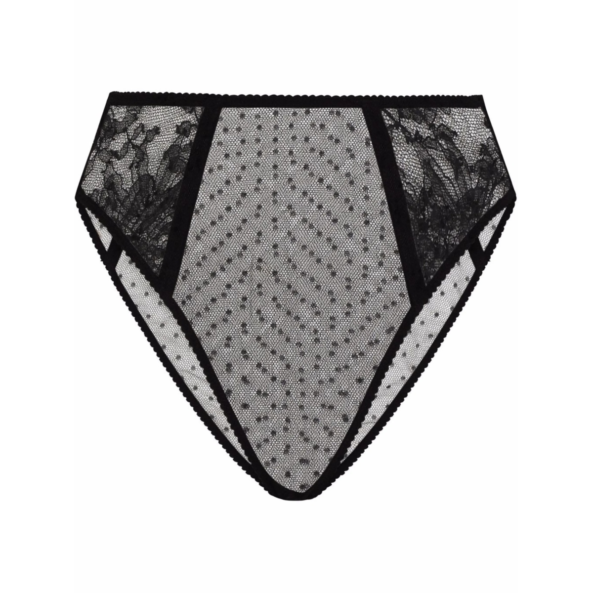 high-waisted lace briefs