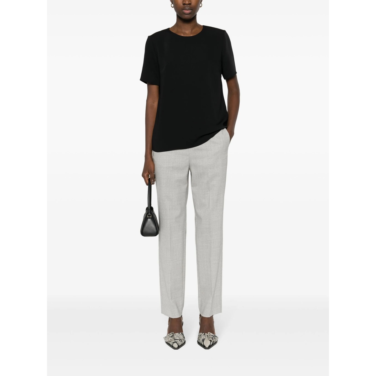 high-waisted tailored trousers - Img 2