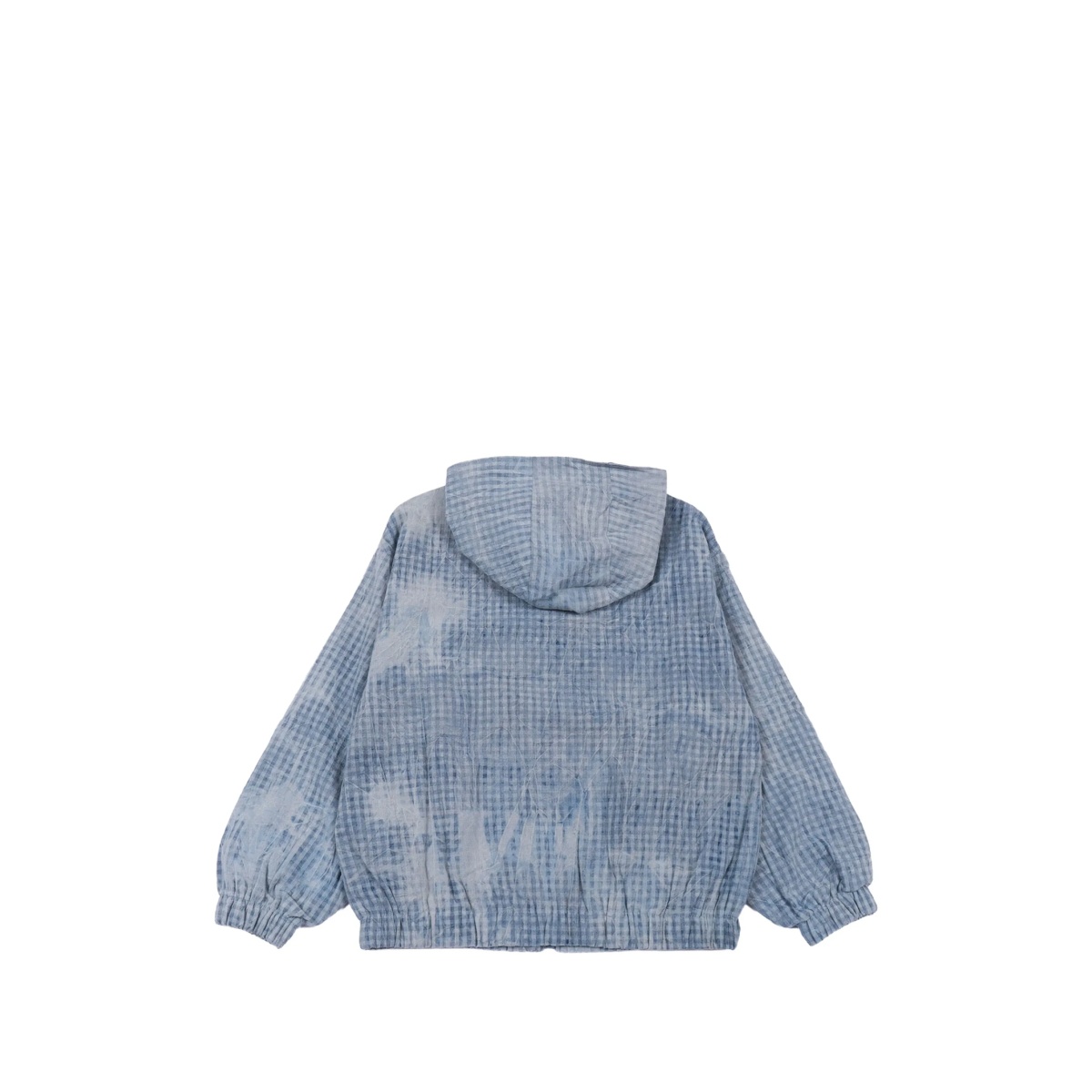 hooded checked denim jacket - Img 2