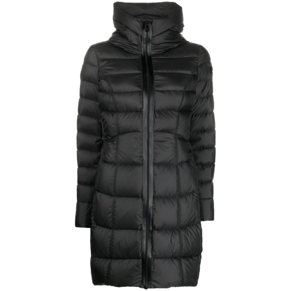 hooded duck-feather padded coat
