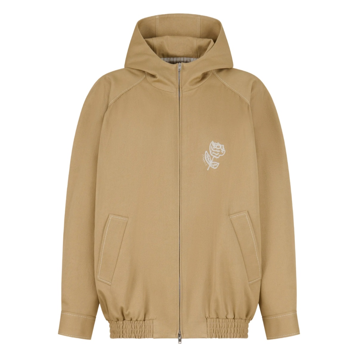 hooded zip-up jacket