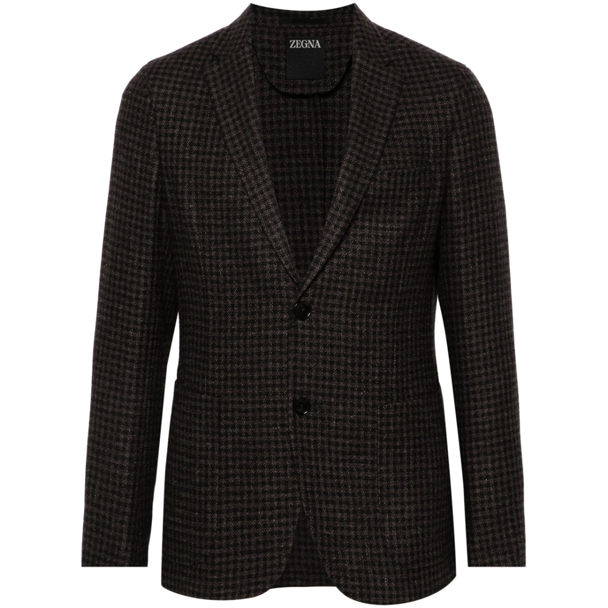 houndstooth-pattern blazer