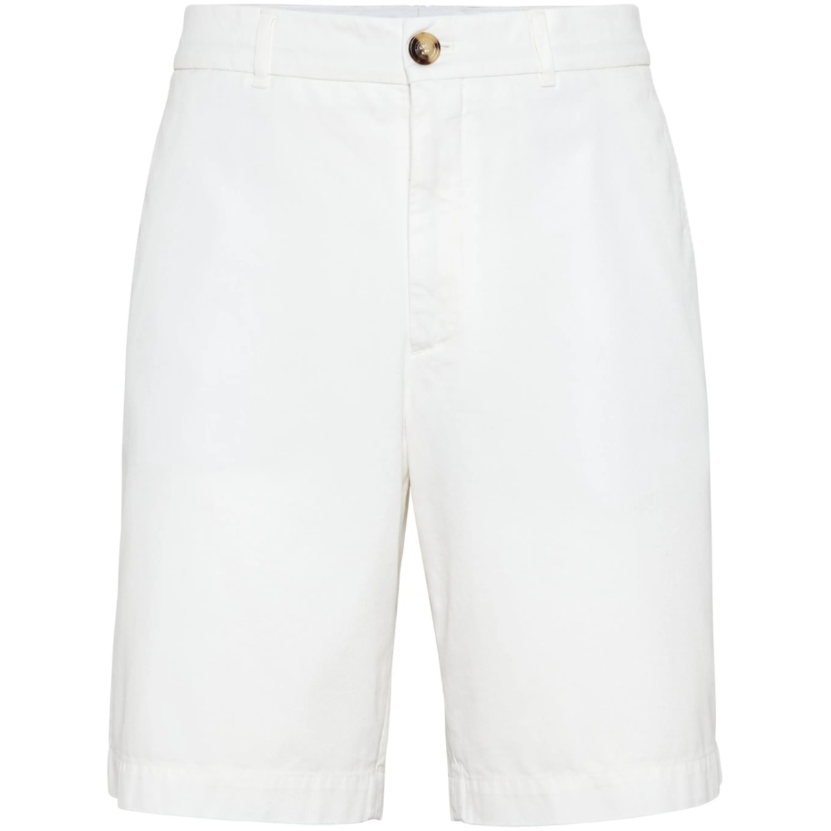 knee-length twill Bermuda shorts