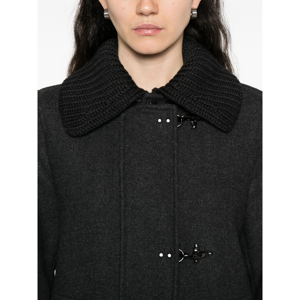 knitted-collar toggle jacket - Img 5