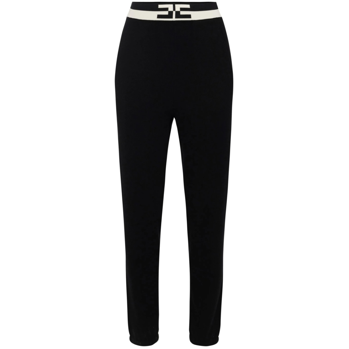 knitted tapered trousers