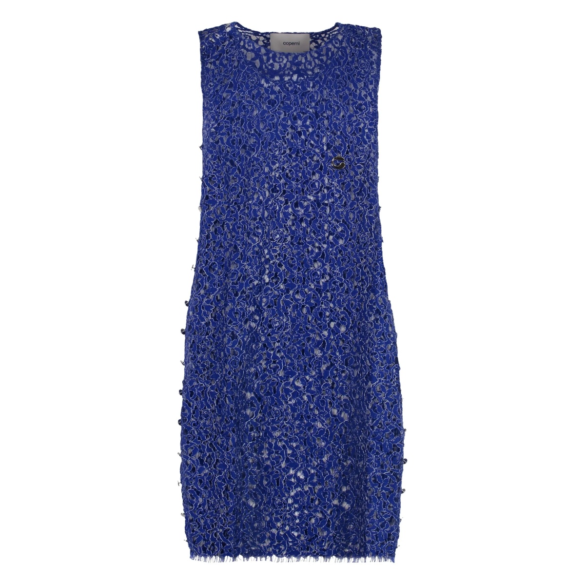 lace floral-pattern mini dress