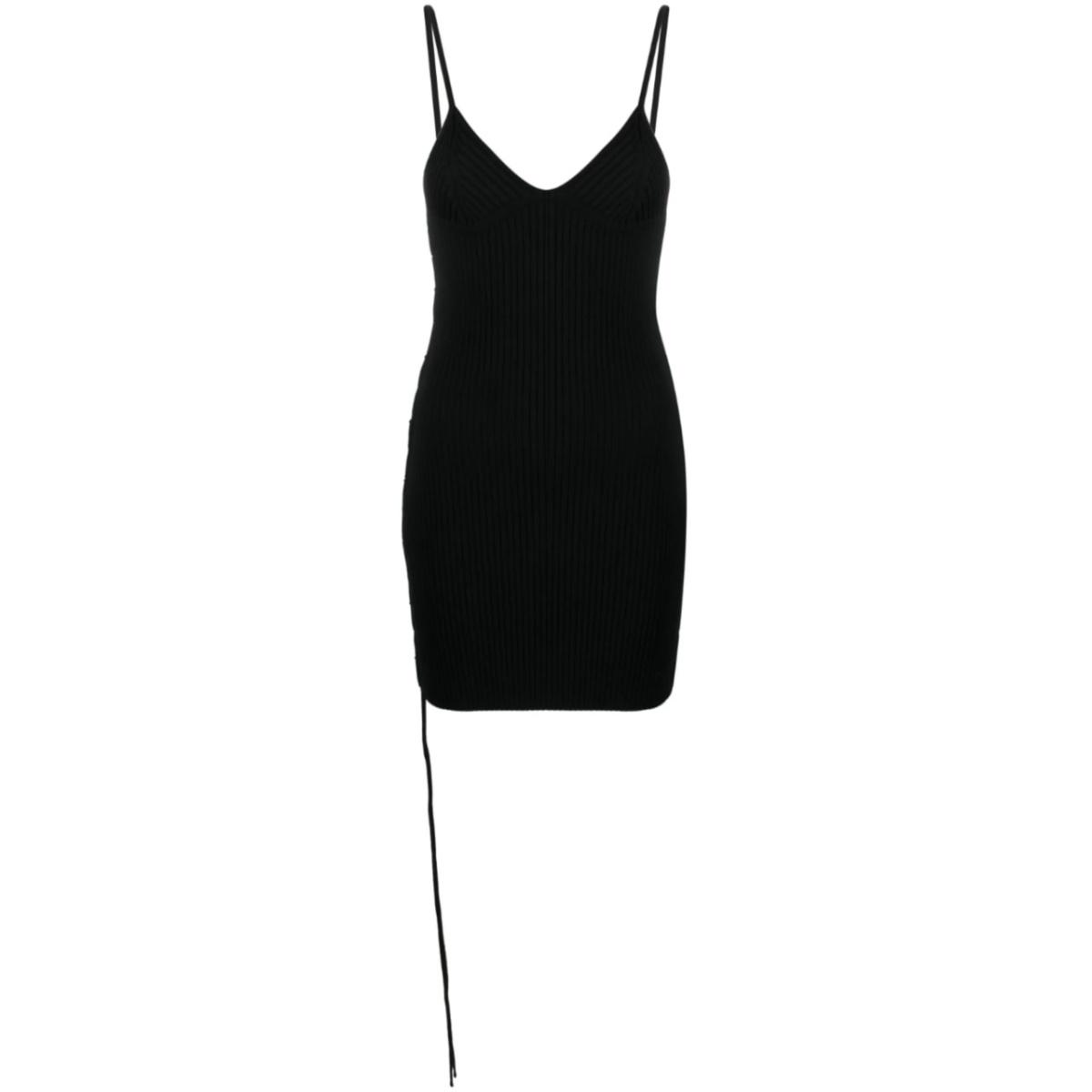 lace-up V-neck minidress