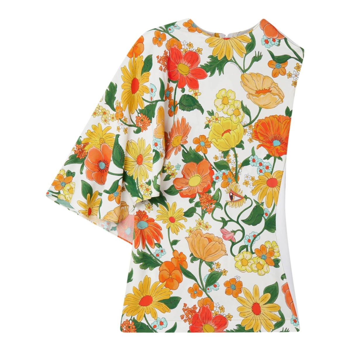 Lady Garden-print one-shoulder top