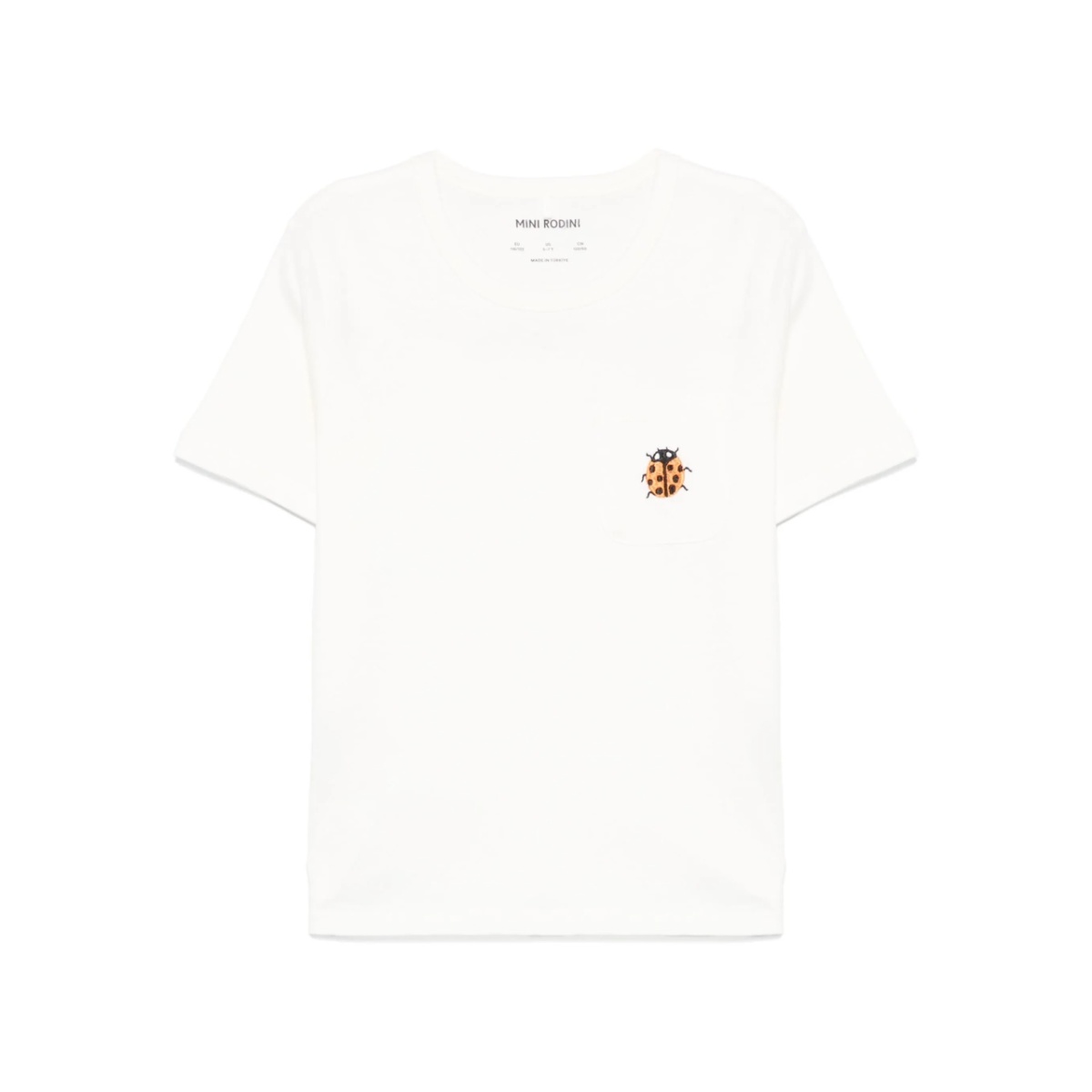 ladybug-embroidered T-shirt
