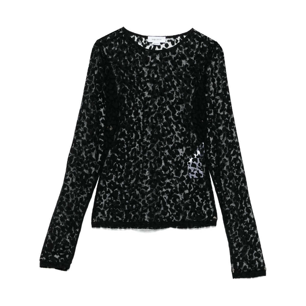 leopard-pattern top