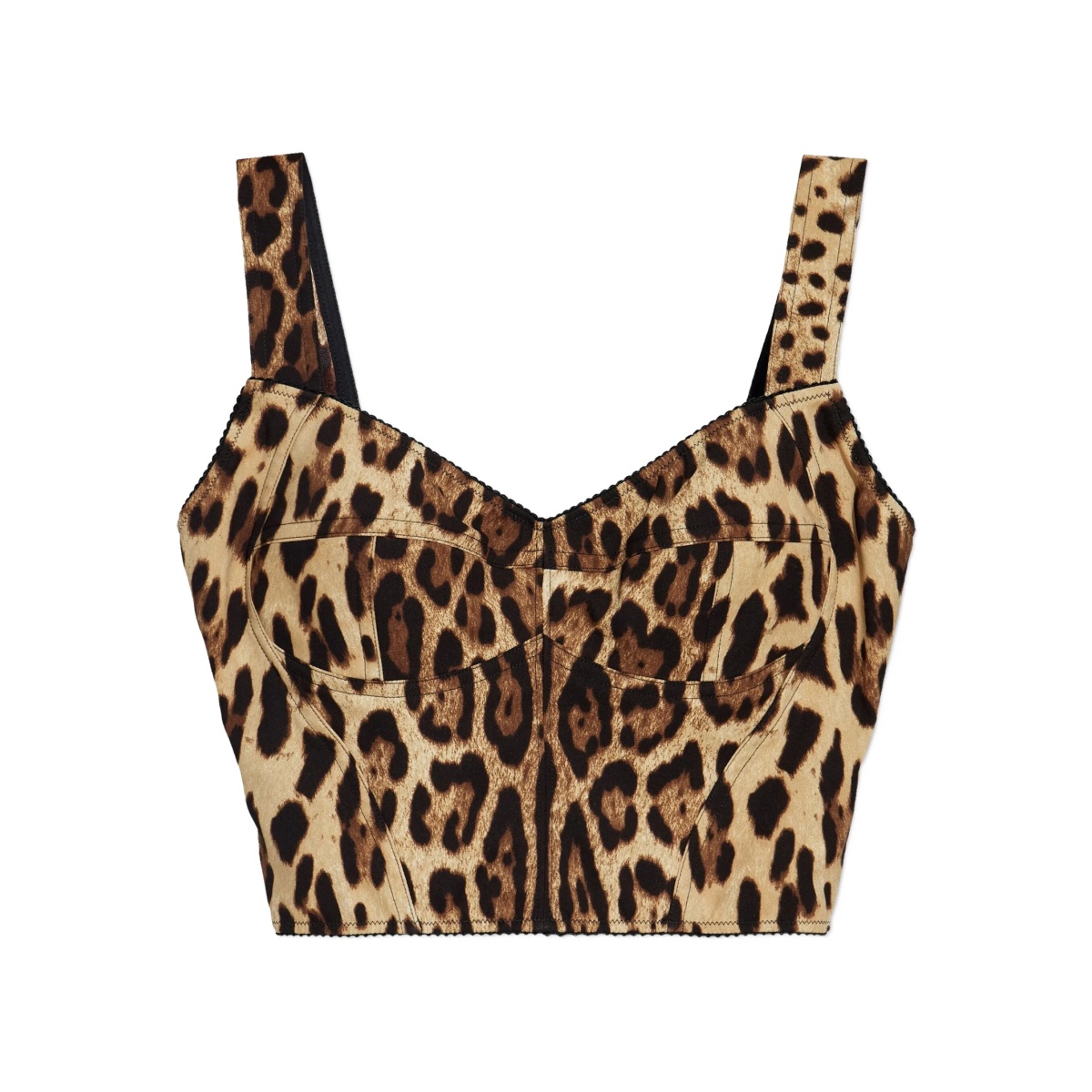 leopard-print bustier top