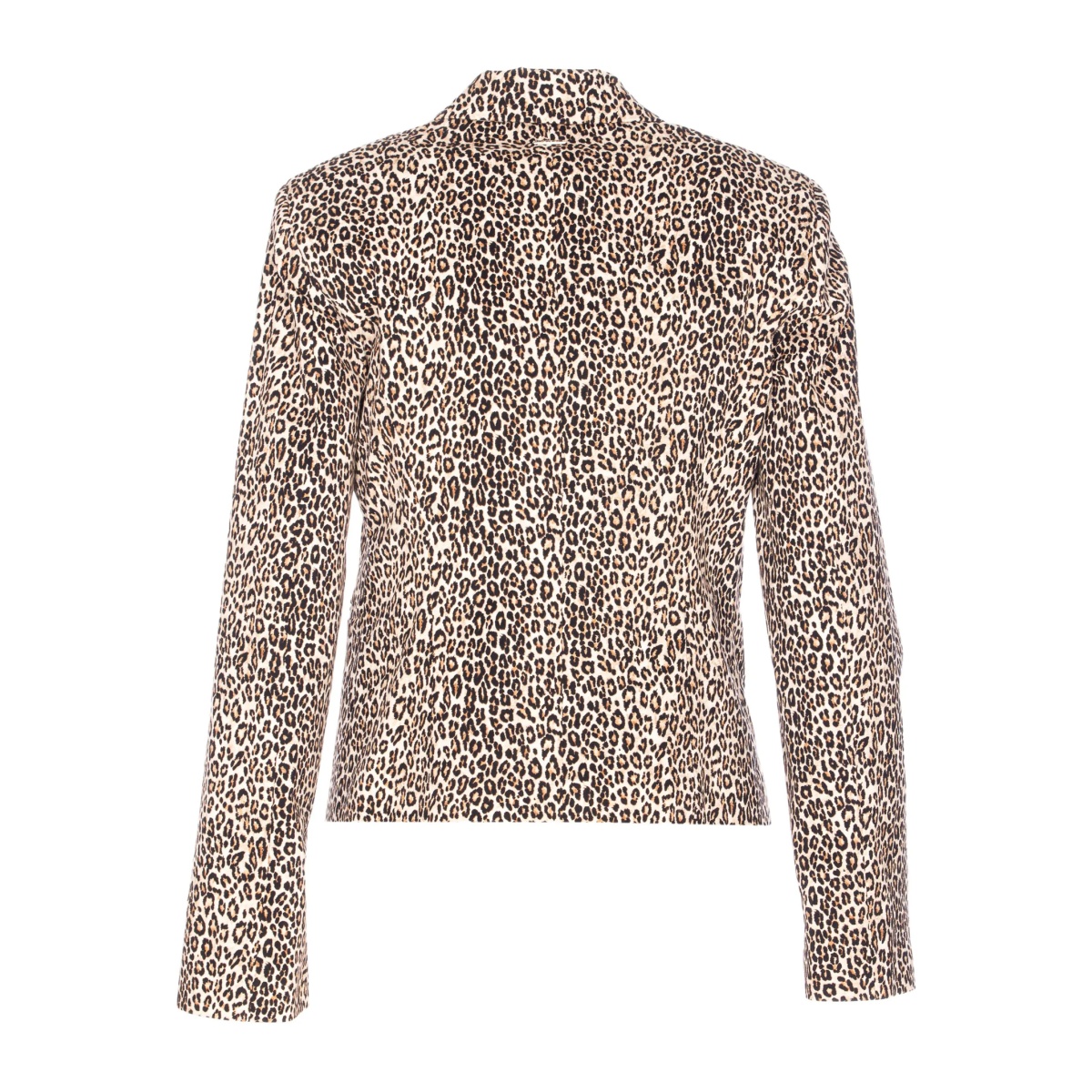 leopard-print button-fastening blazer