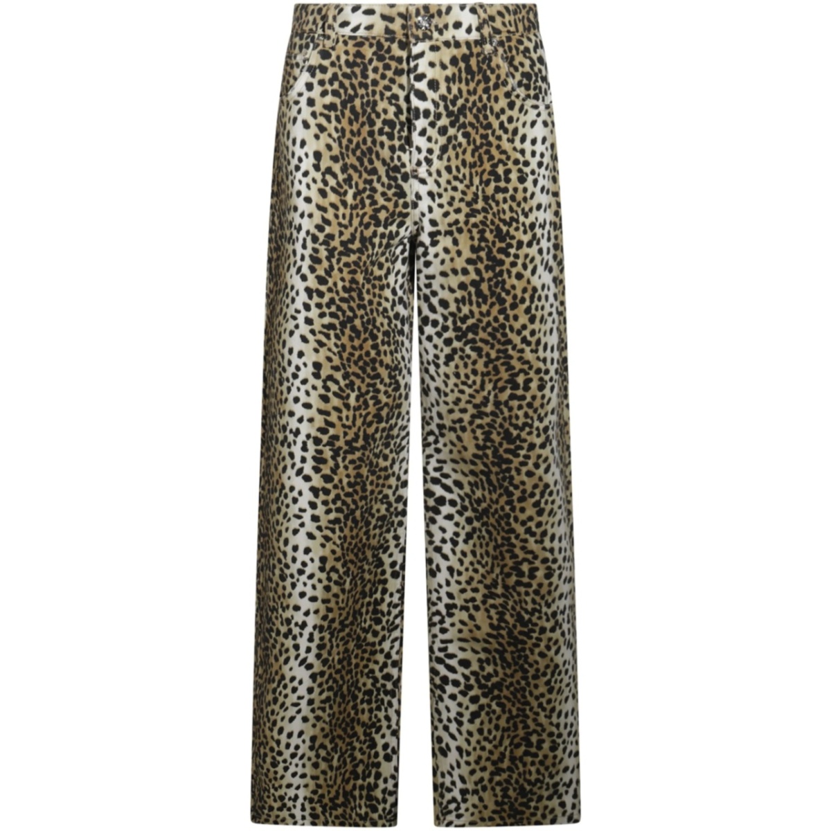 leopard-print jeans
