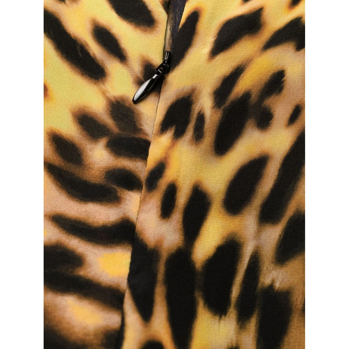 leopard-print silk flounce dress - Img 5