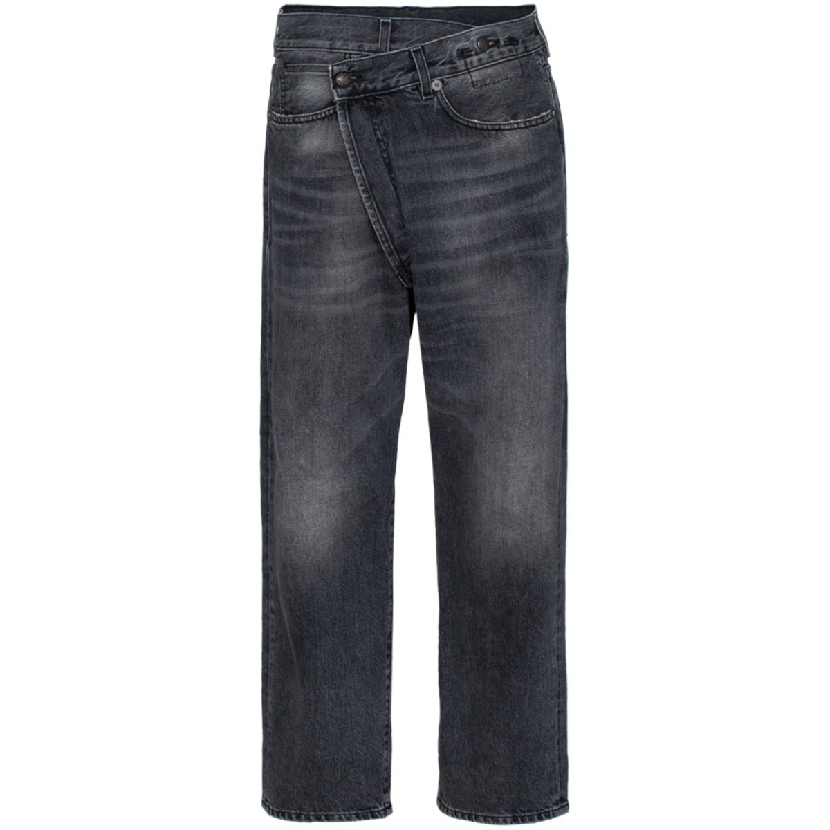 Leyton crossover-front jeans