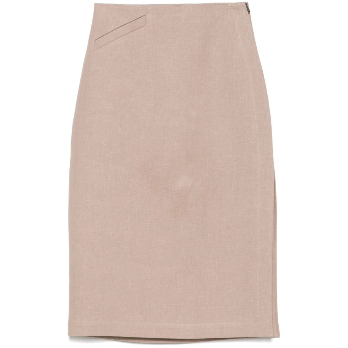linen midi skirt