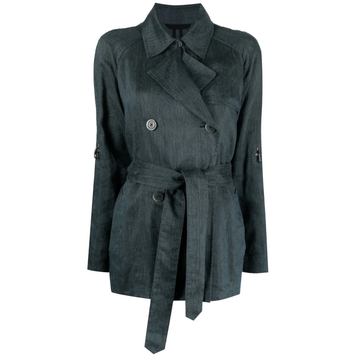 lobster-claw double-breasted coat