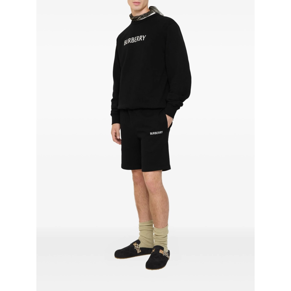 logo cotton track shorts - Img 2