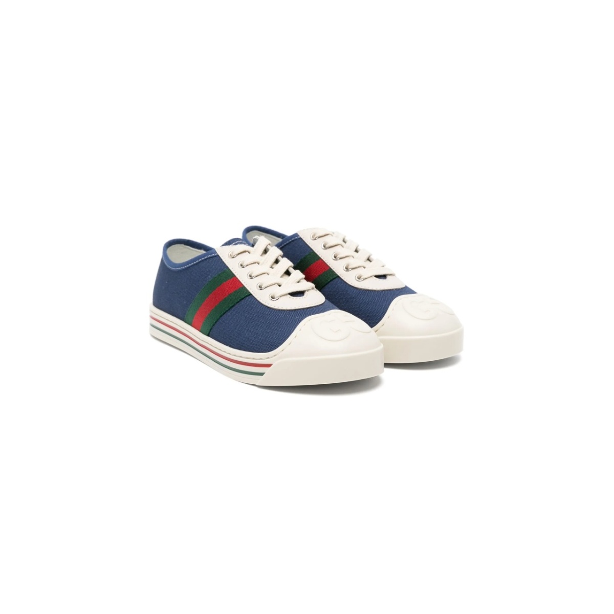 logo-embossed canvas sneakers