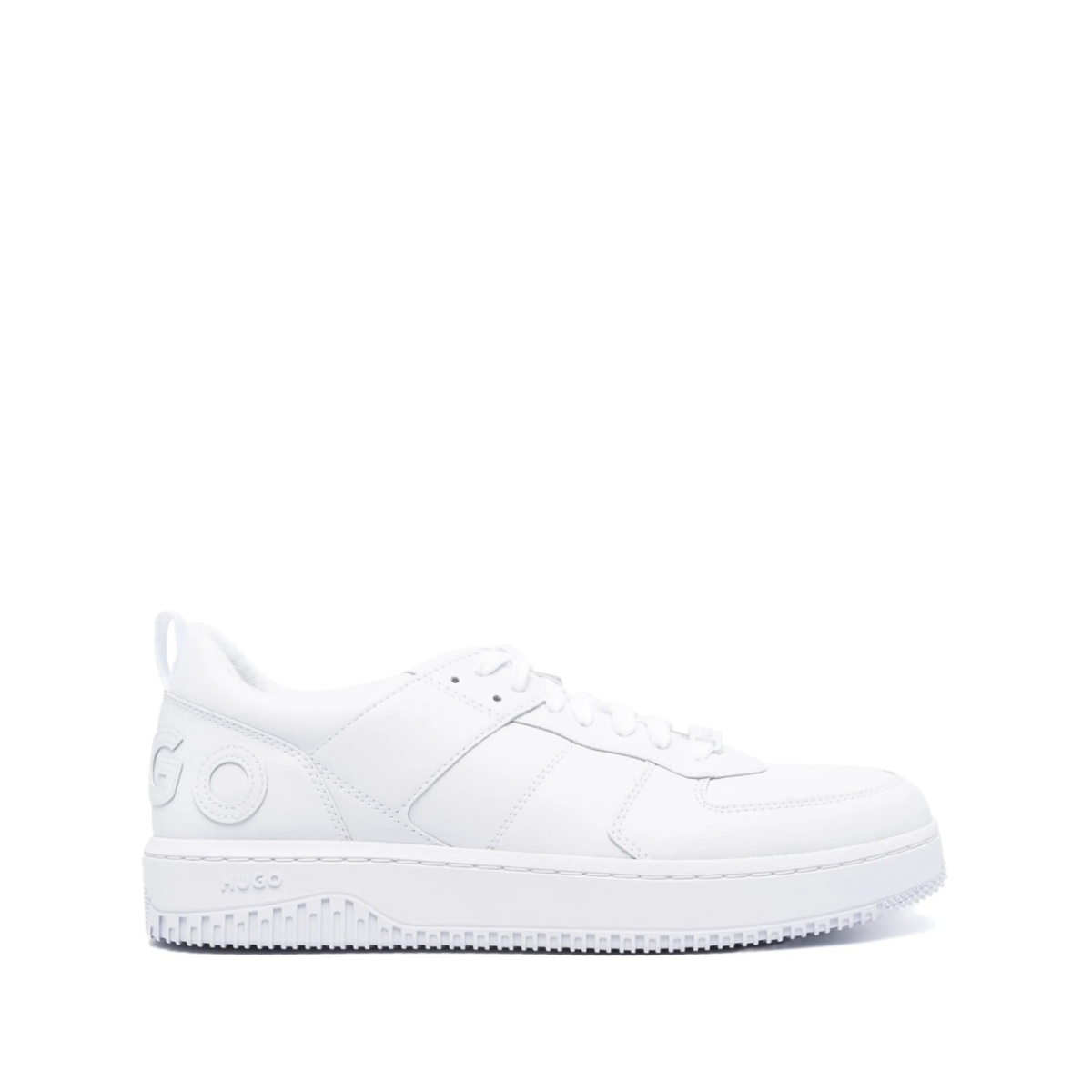 logo-embossed lace-up sneakers