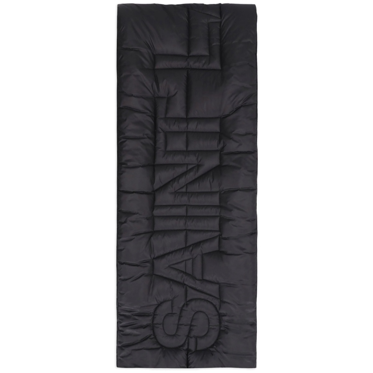 logo-embossed padded-design scarf