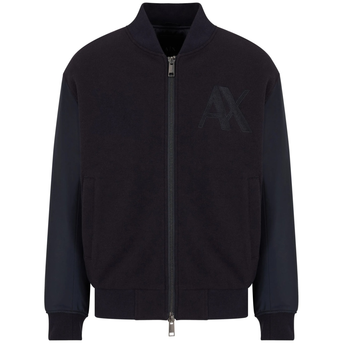 logo-embroidered bomber jacket
