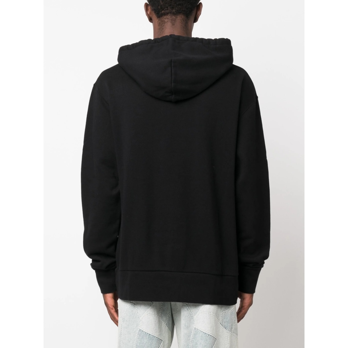 logo-embroidered cotton hoodie - Img 4