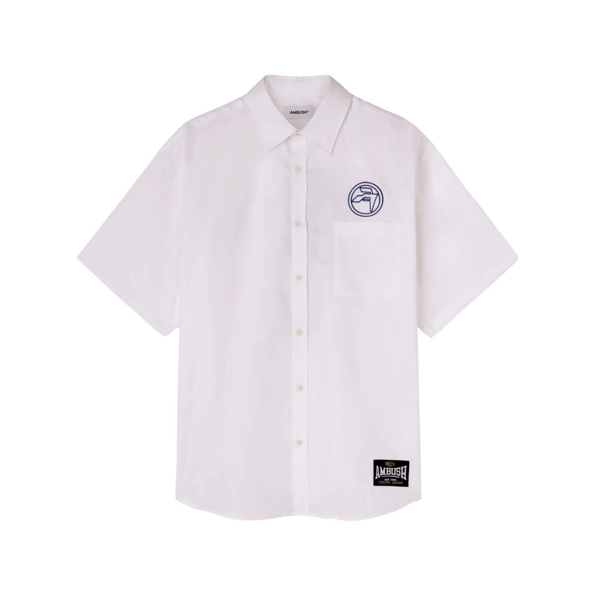 logo-embroidered cotton shirt