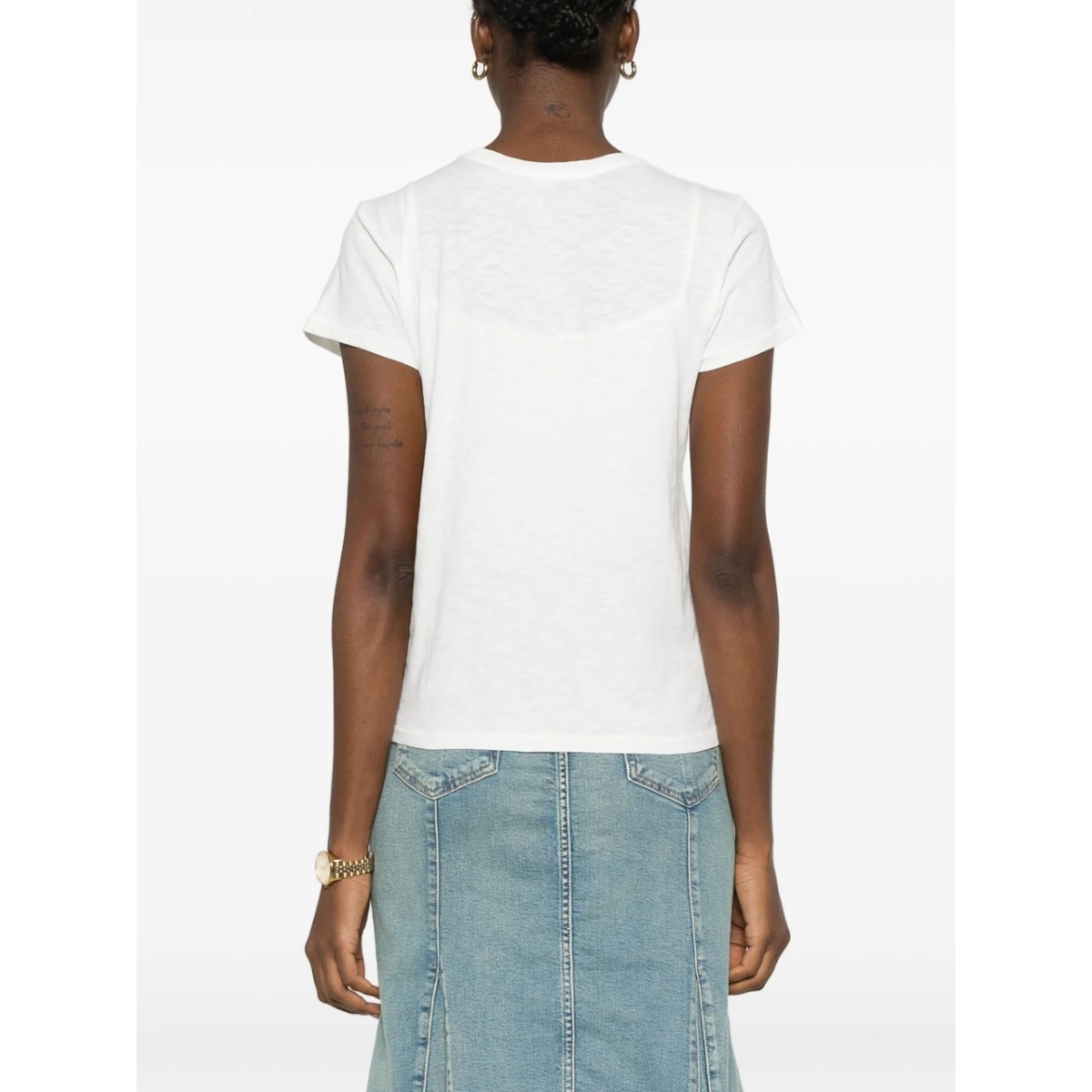 logo-embroidered cotton T-shirt - Img 4