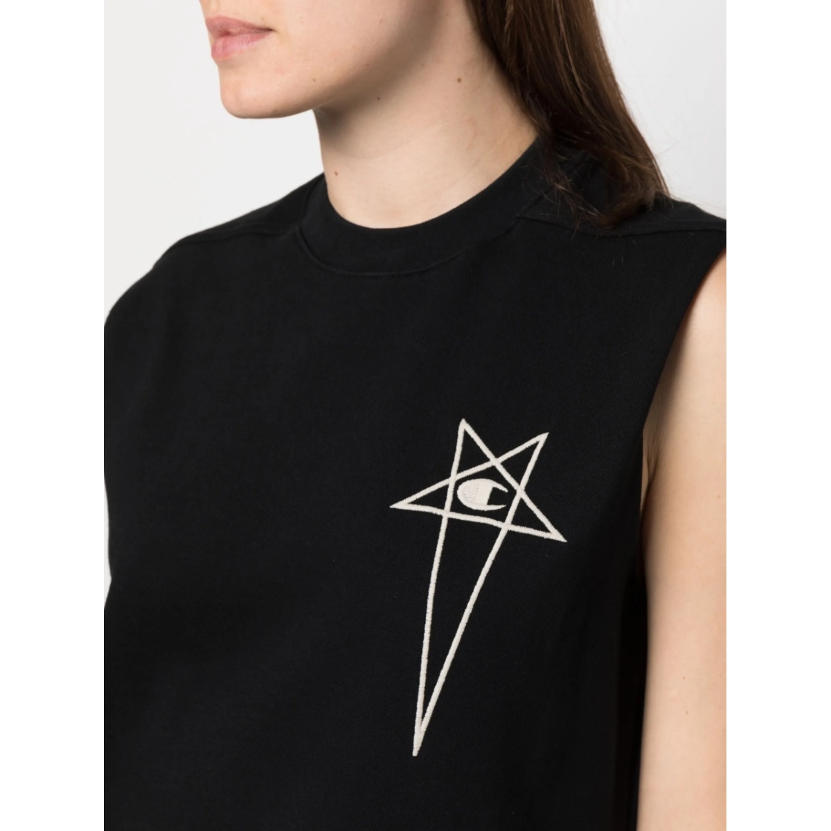 logo-embroidered cotton tank top - Img 5