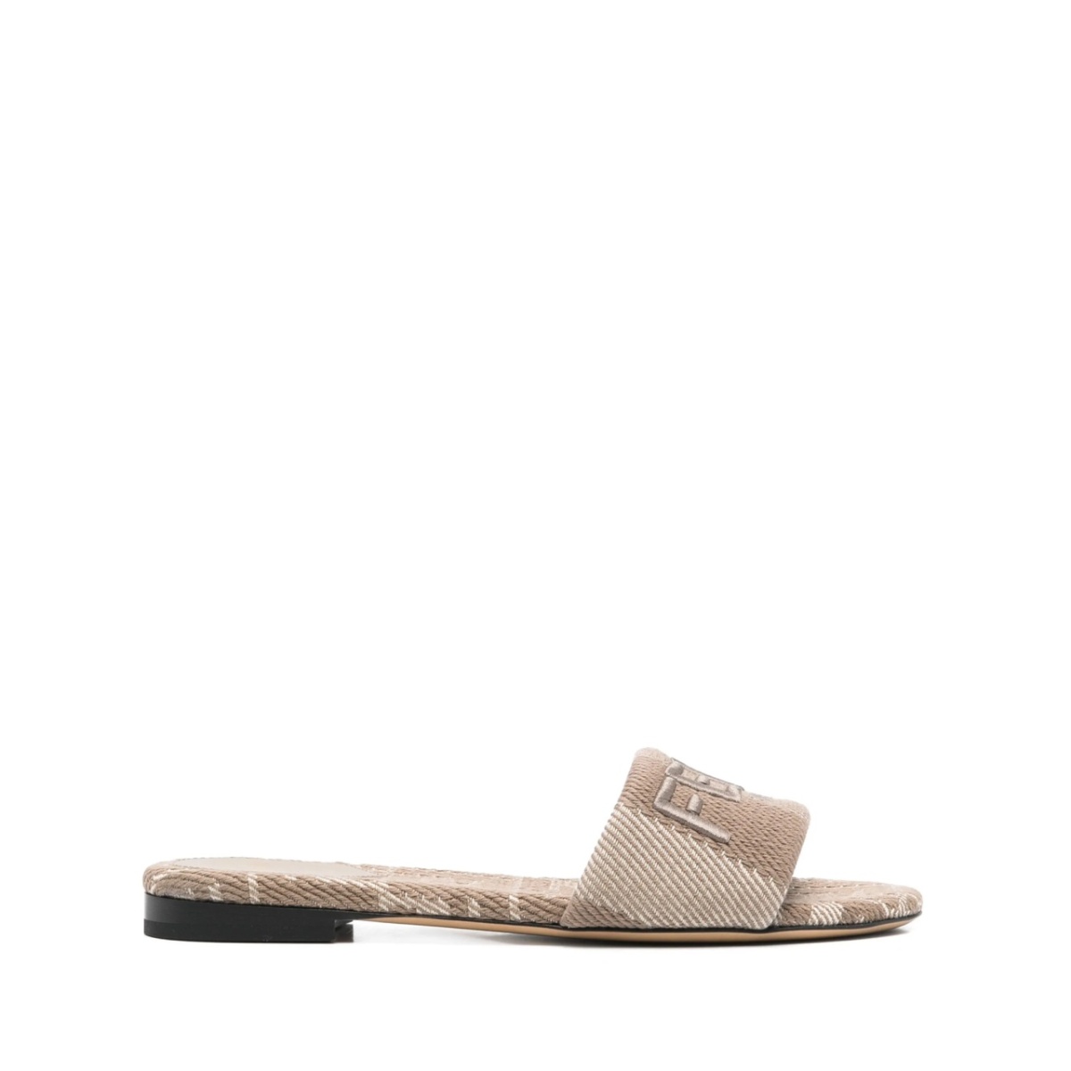 logo-embroidered slides