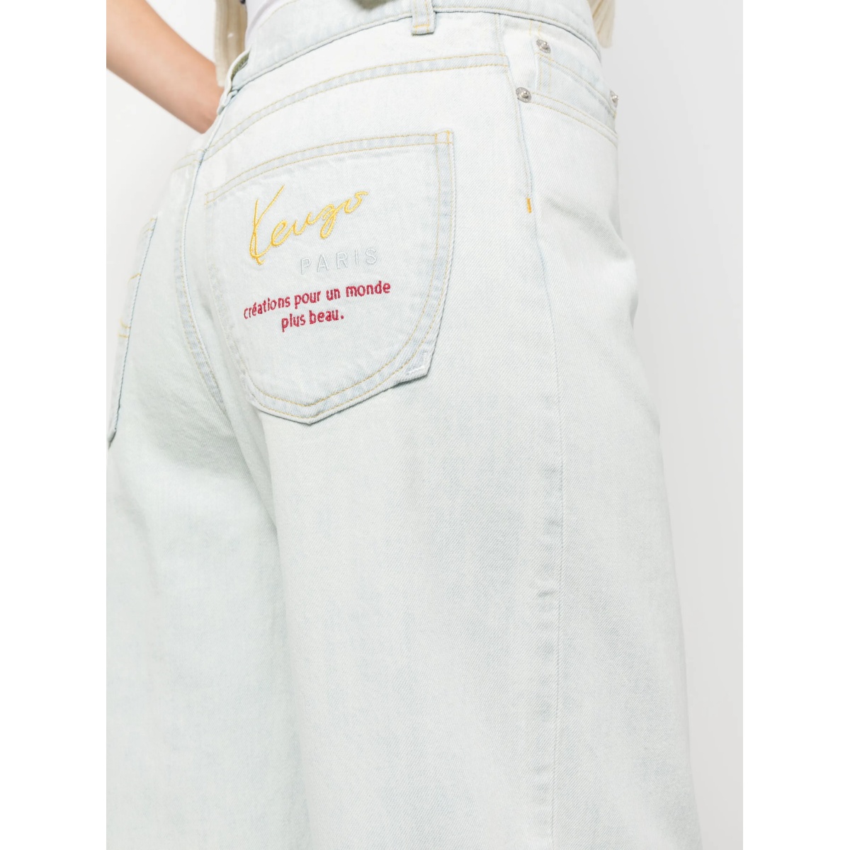 logo-embroidered straight-leg jeans - Img 5