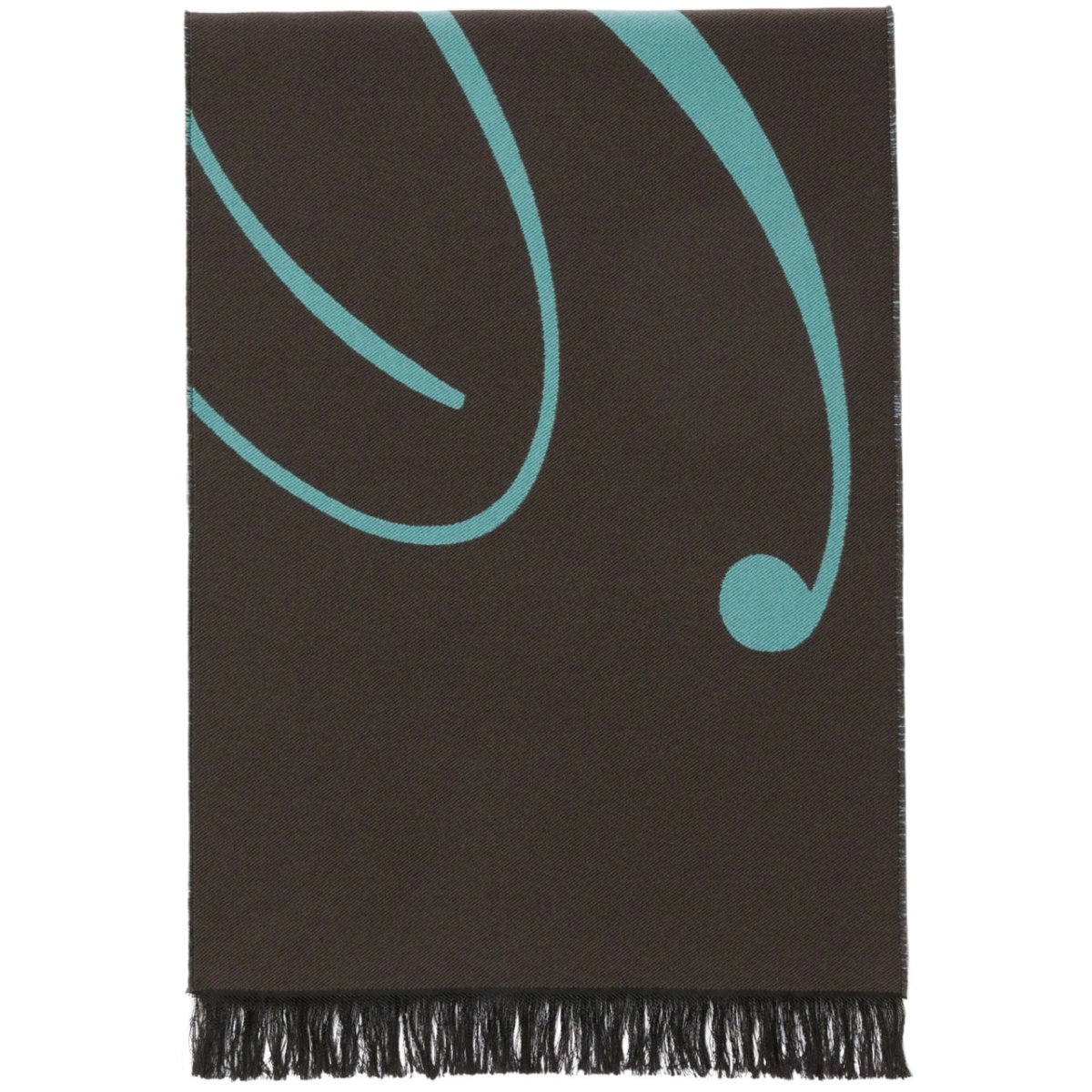 logo intarsia-knit wool-blend scarf