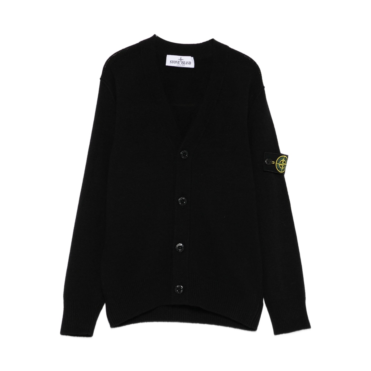 logo-patch cardigan
