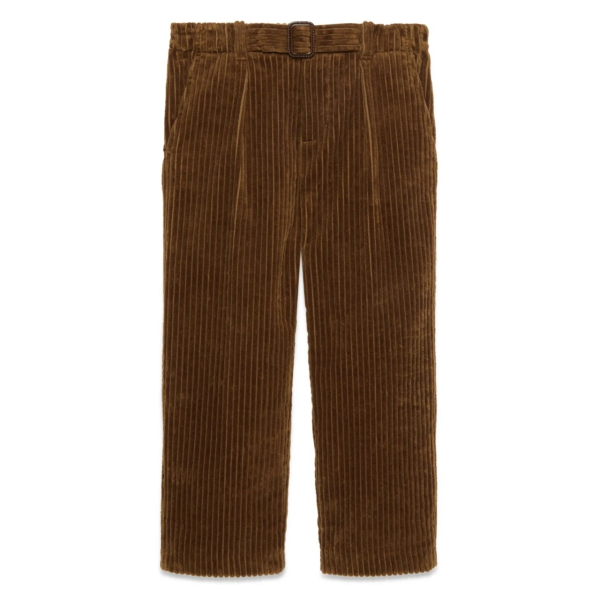 logo-patch corduroy velvet trousers