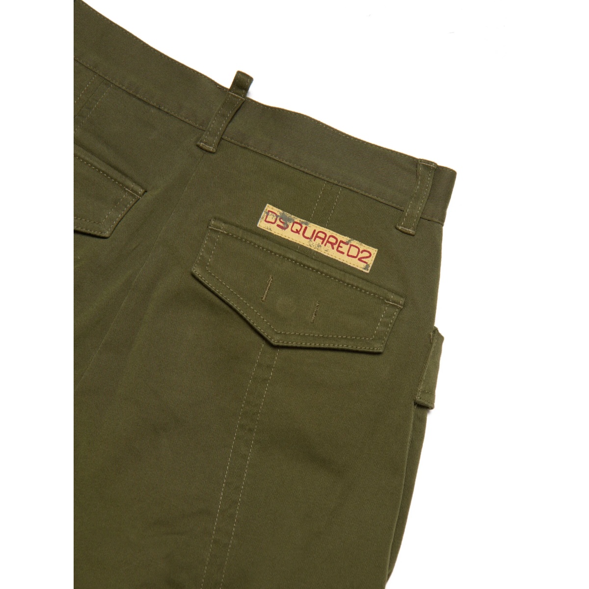 logo-patch cotton trousers - Img 4