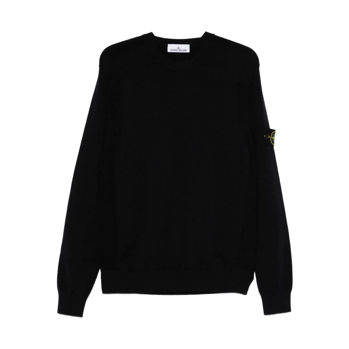 logo-patch crew-neck sweater